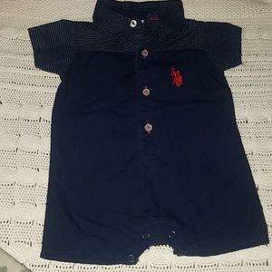 3-6 month old Polo romper.U.S Polo baby boy romper